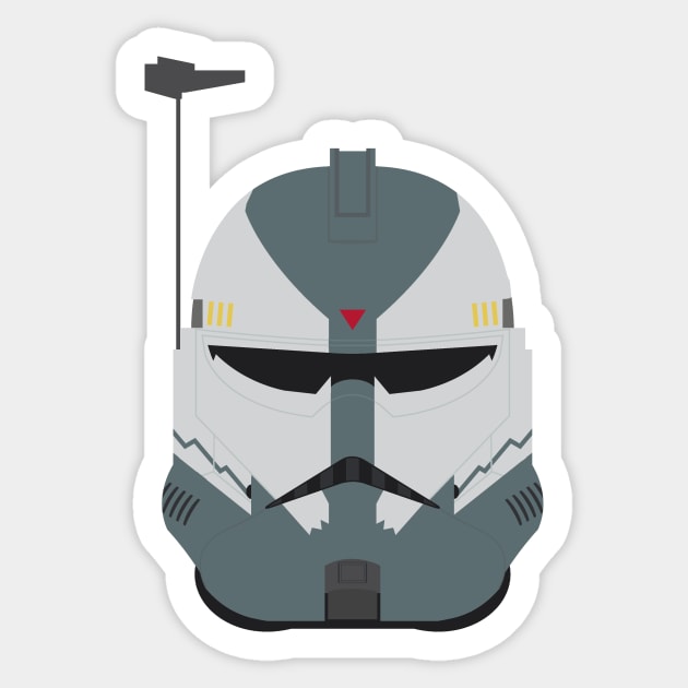 Commander Wolffe phase 2 head sticker Sticker by camerongillum